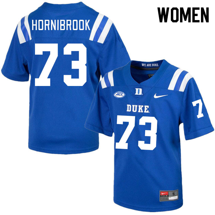 Women #73 Jake Hornibrook Duke Blue Devils College Football Jerseys Stitched-Royal